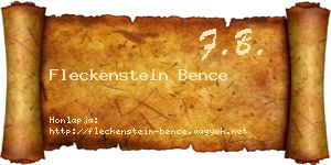 Fleckenstein Bence névjegykártya