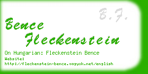 bence fleckenstein business card